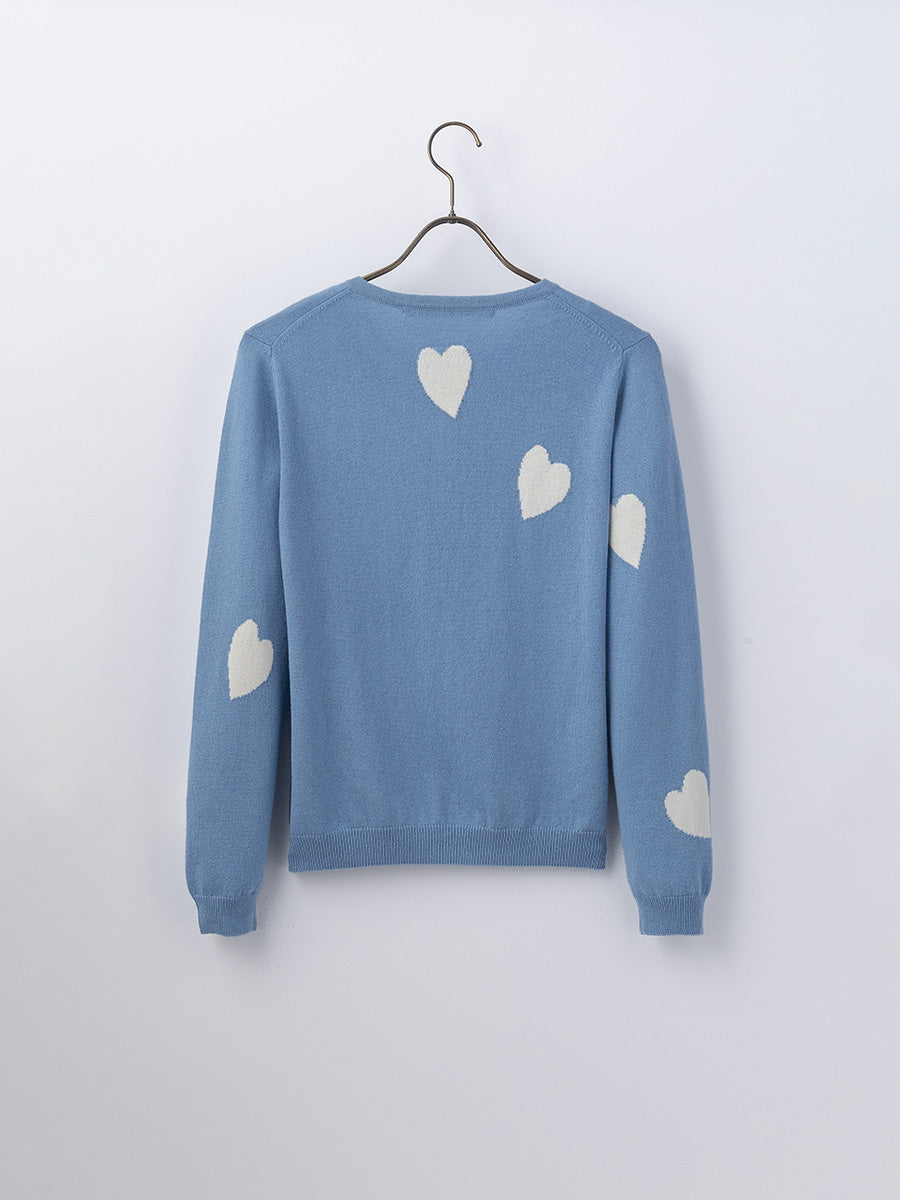 platinum-mei-mei】シルクカシミヤピュアハートカーディガン