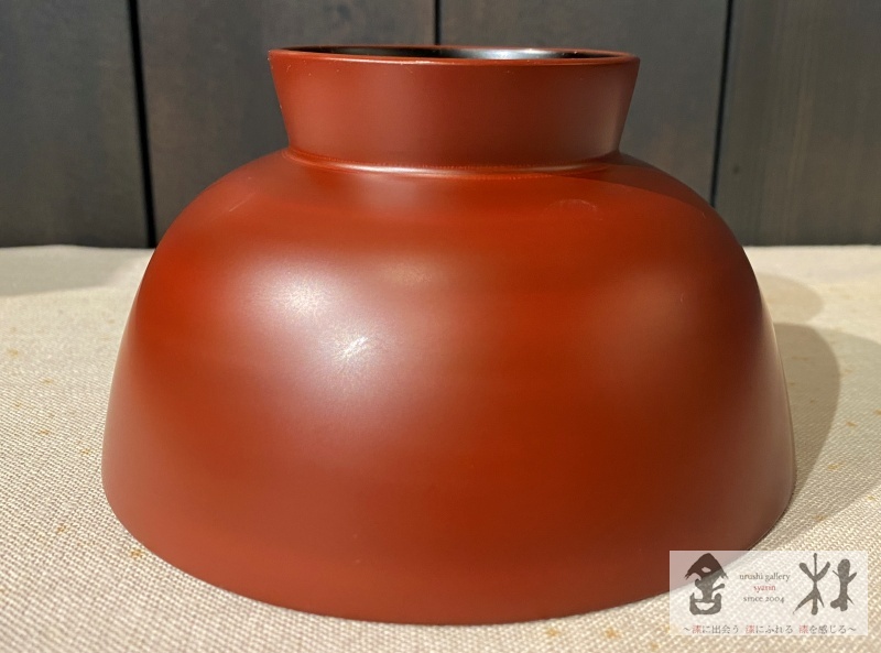 赤木明登作 花ノ椀 赤 130×73mm 400cc