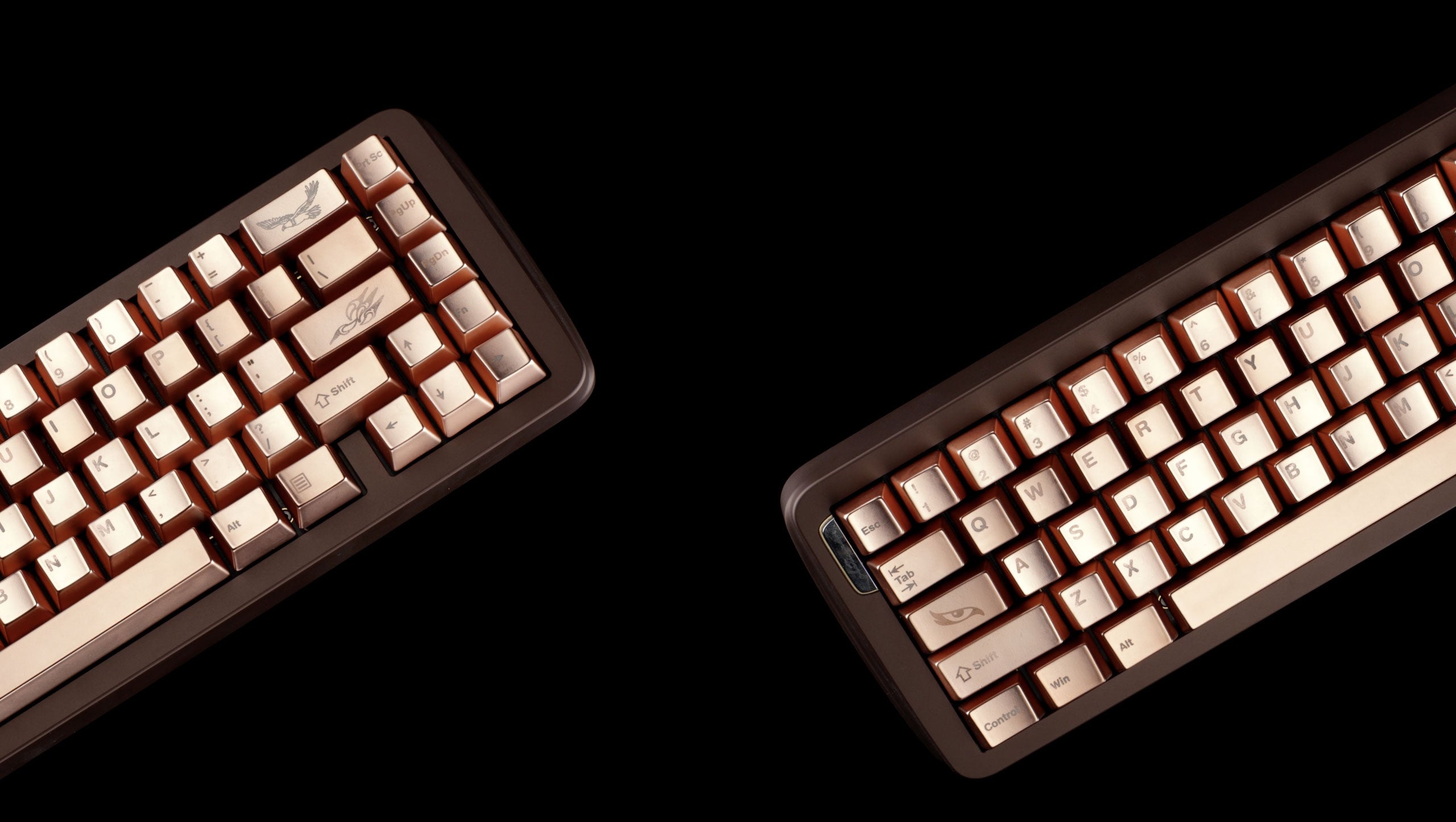 In Stock) Awekeys Copper Eagle Full Metal Keycap Set