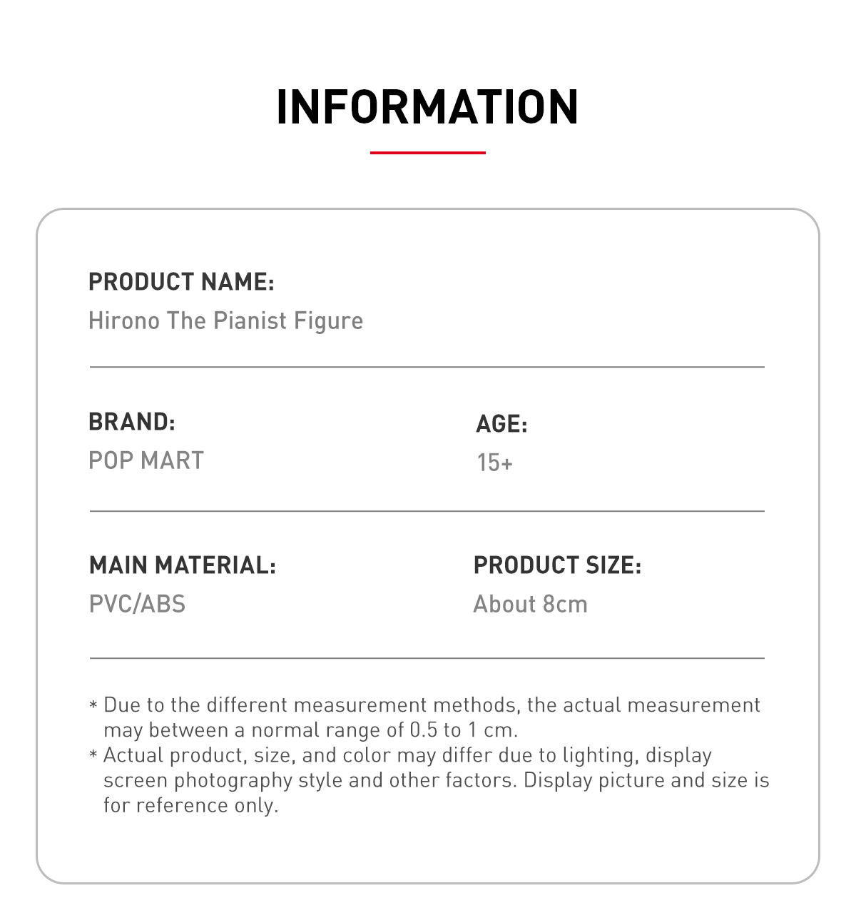 Hirono The Pianist Figure - POP MART (Japan)