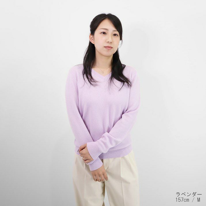 カシミヤ100％Vネックセーター | Milestone公式オンラインストア