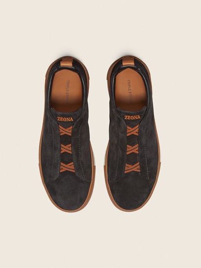 Black Suede Triple Stitch™ Sneakers FW25 28331662 | Zegna CA
