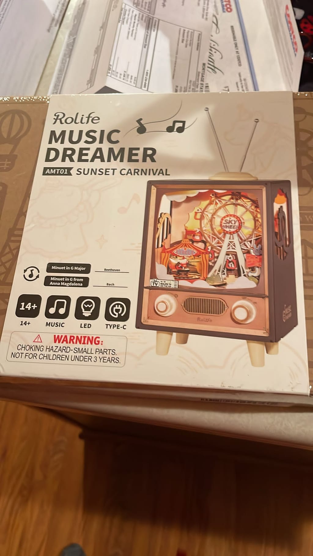 Rolife Sunset Carnival Music Box Puzzle | 3D Wooden Puzzle | Robotime