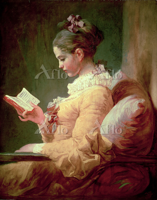 フラゴナール 「読書する女（読書する娘）」 [149246429]のアート作品