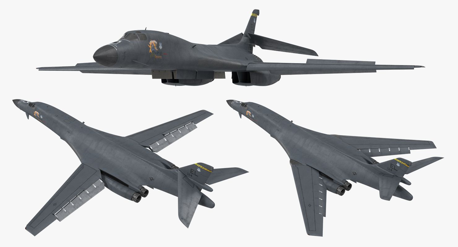 戦略爆撃機ロックウェルB-1ランサー 3Dモデル $129 - .3ds .c4d .fbx