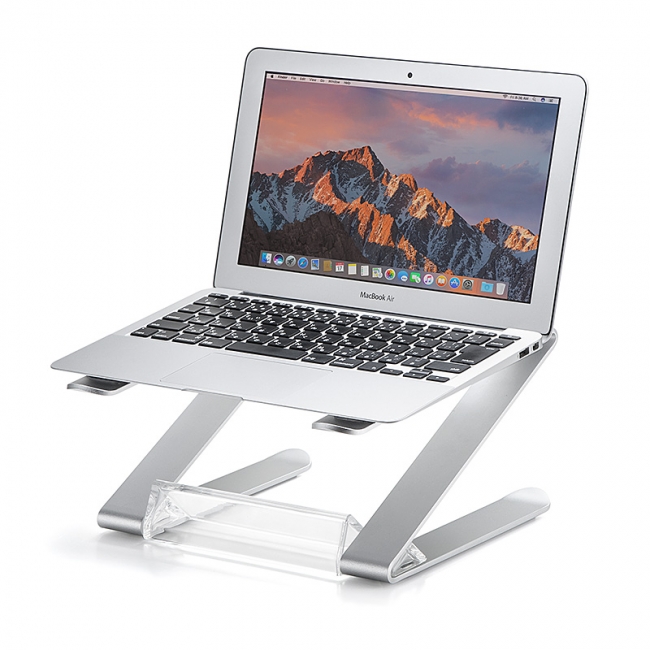 アルミニウムとアクリルを使用した上質な質感のノートパソコンスタンド