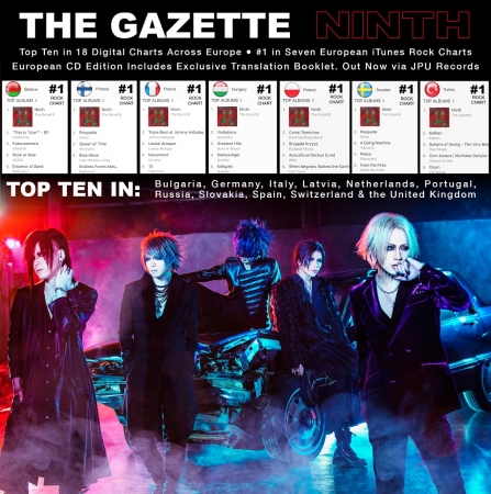 the GazettEニューアルバム「NINTH」世界でiTunesチャートを席巻！全
