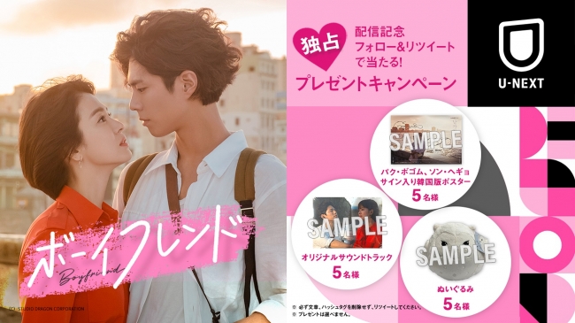 ソン・ヘギョ×パク・ボゴム出演の『ボーイフレンド』U-NEXT独占配信