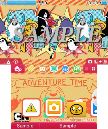 ニンテンドー3DSの「テーマショップ」にて「アドベンチャー・タイム