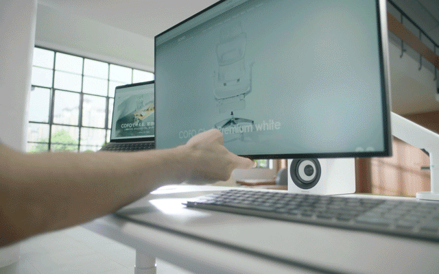 COFO最新作】まるで、無重力。大型モニターも指一本で360°滑らかに操作