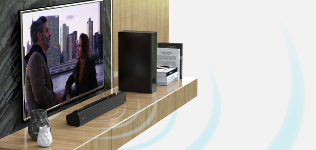 人気のサウンドバーCreative StageをリファインしSound Blaster技術で