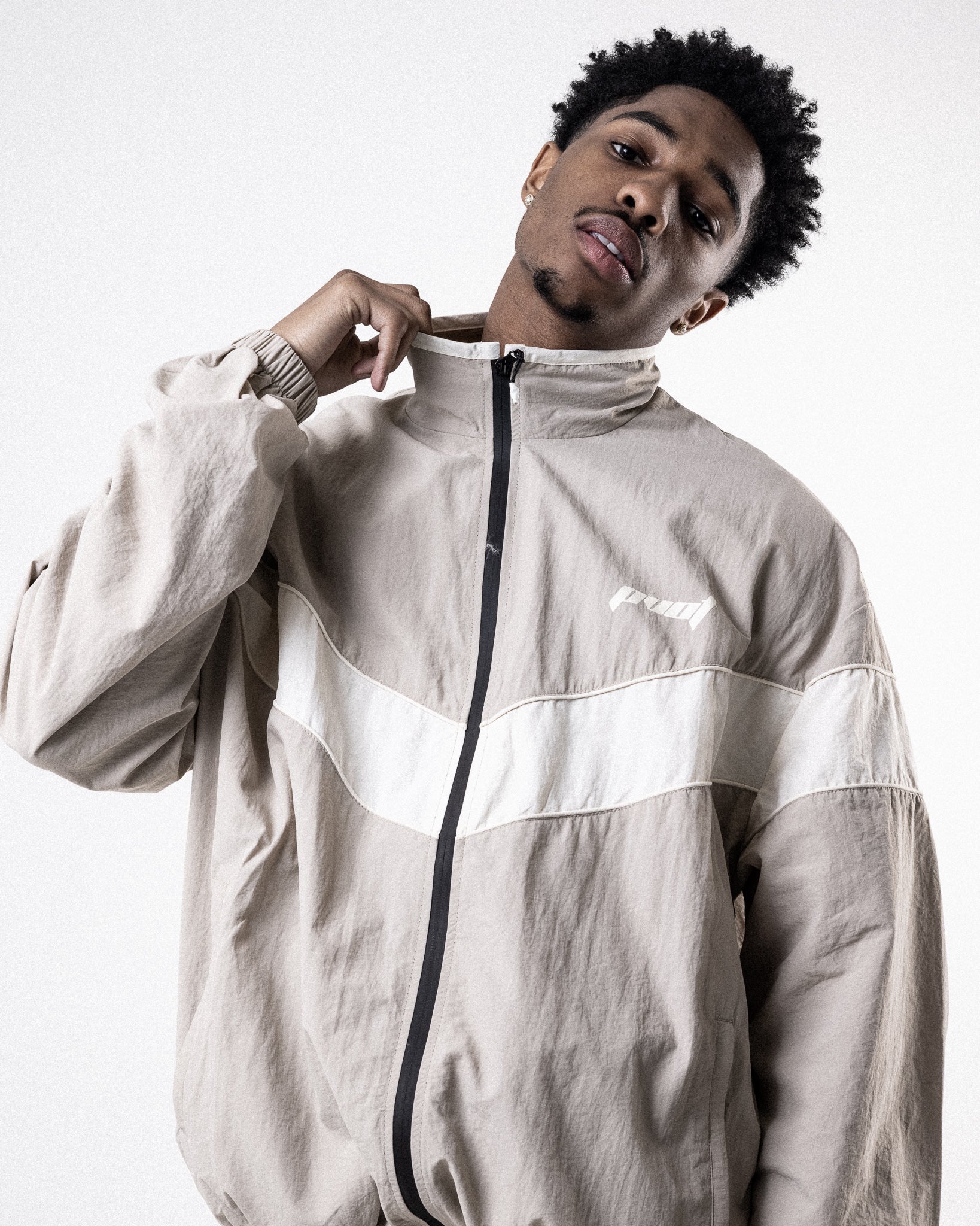 Pvot Athleisure Nylon Premium Jacket (Beige)