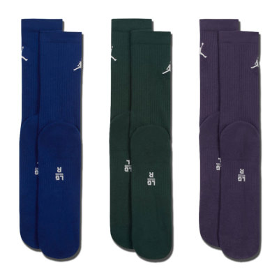 ジョーダン 3足組 エブリデイ クルーソックス【DX9632-929】マルチ