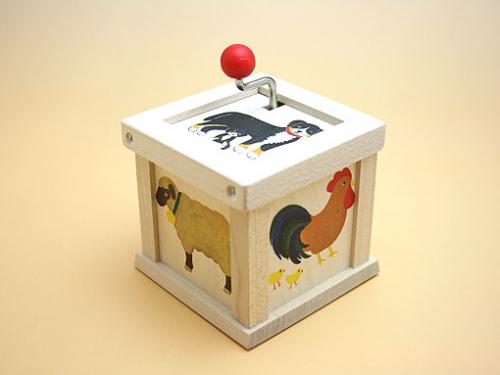 木のおもちゃ カルテット / 手まわしオルゴール【動物】|キーナー社