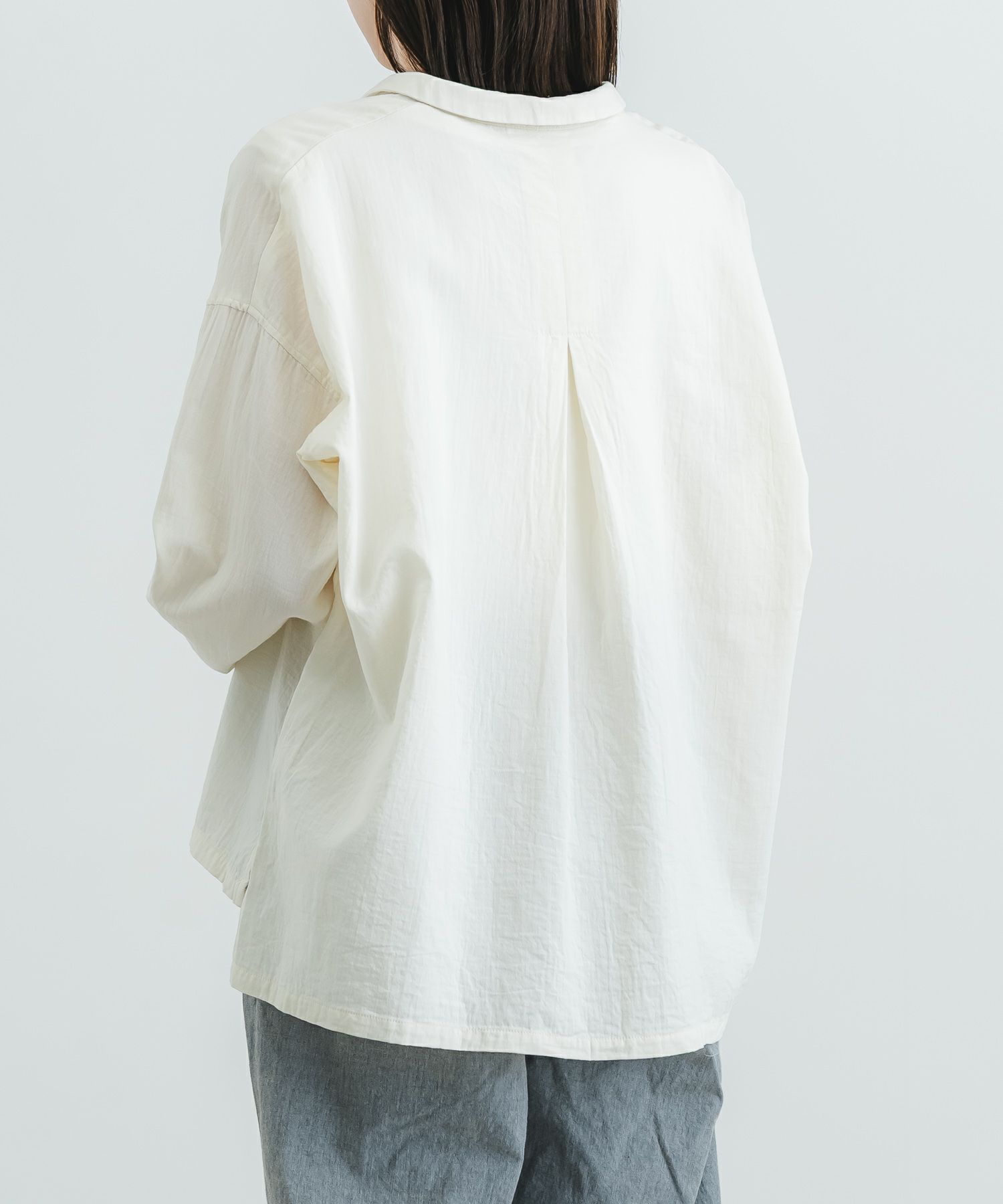 ダブルガーゼウルトラワッシャーミニ衿スクエアーシャツ | quadro