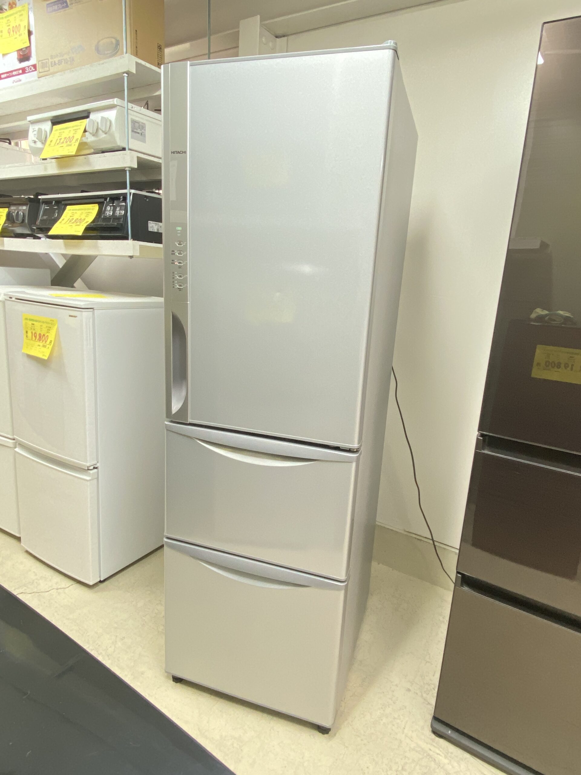 送料込 日立 冷蔵庫 485L R-HW49S 両開き冷蔵庫 シルバー Amazon