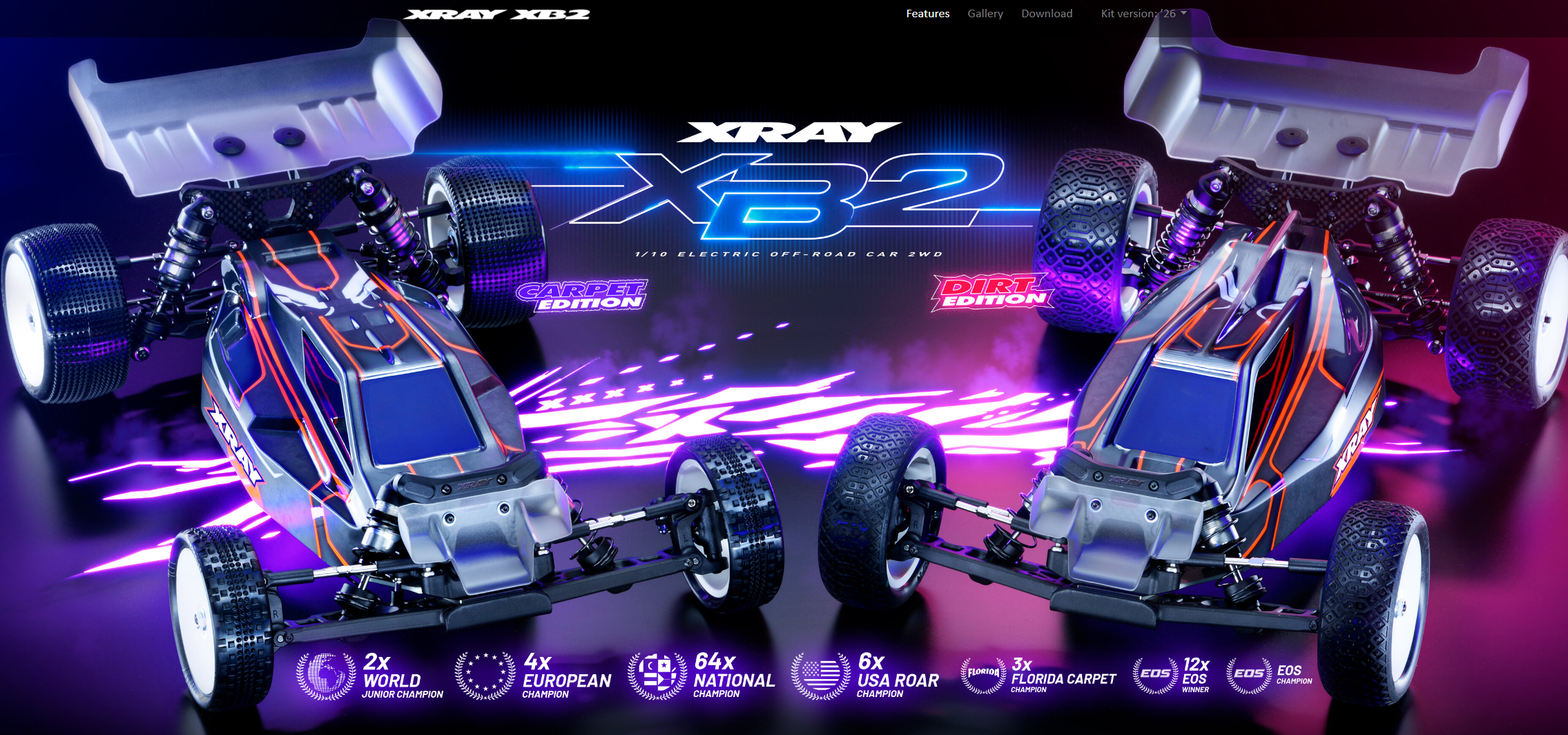 XRAY XRAY XB2'26 詳細製品ページ公開 – らじつう – ラジコン通信