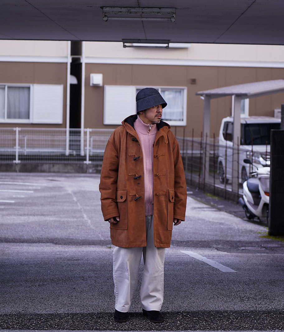 CCU 'ARIO' DUFFLE COAT [COW NUBUCK / CAMEL] - Fresh Service