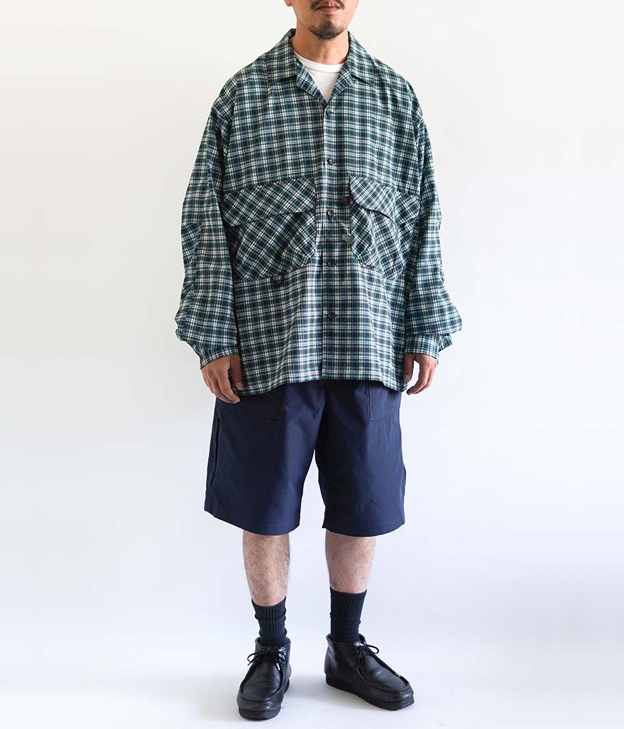 DAIWA PIER 39 Tech New Angler's Open Collar Shirts L/S [NAVY