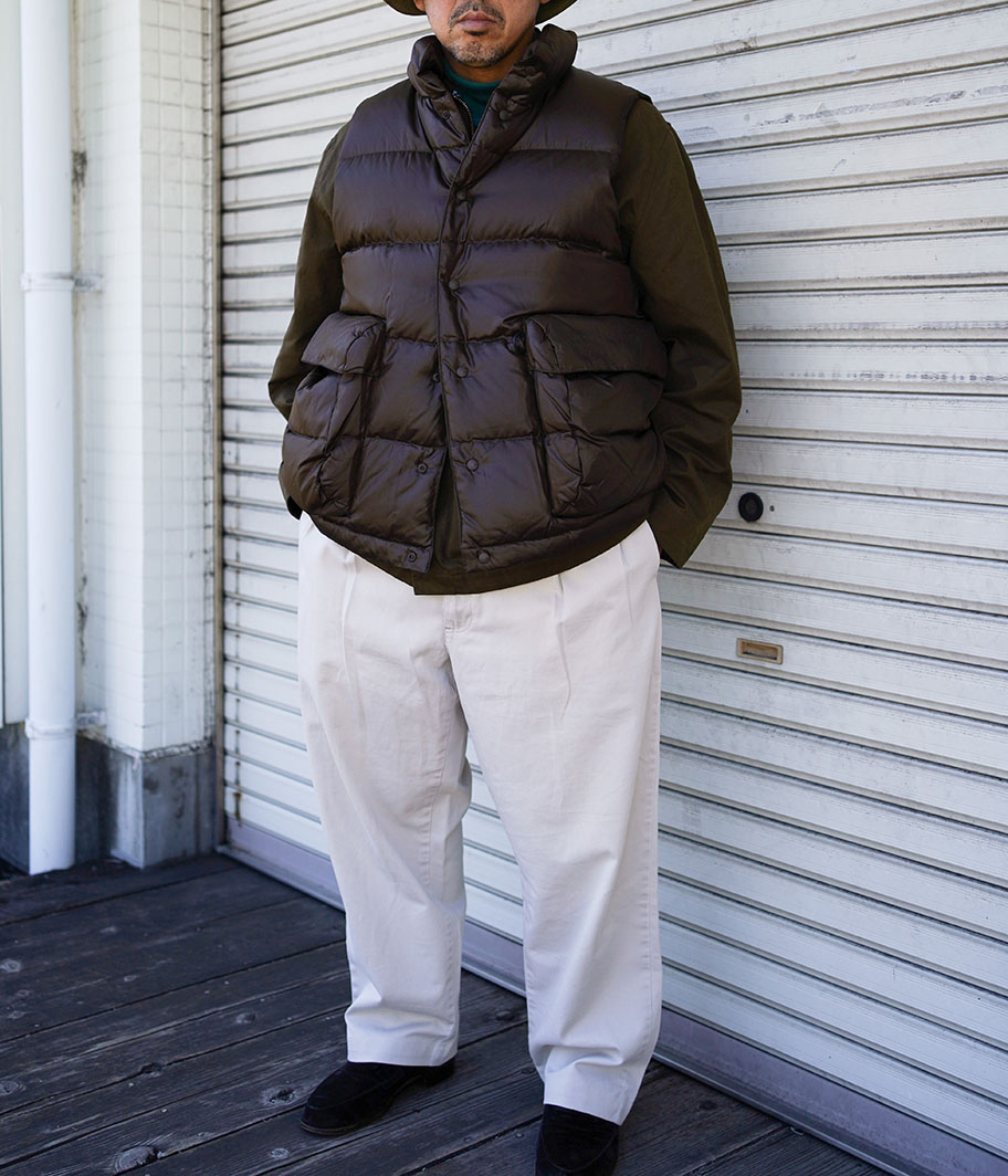 DAIWA PIER 39 TECH BACK PACKER DOWN VEST [BROWN] - Fresh Service