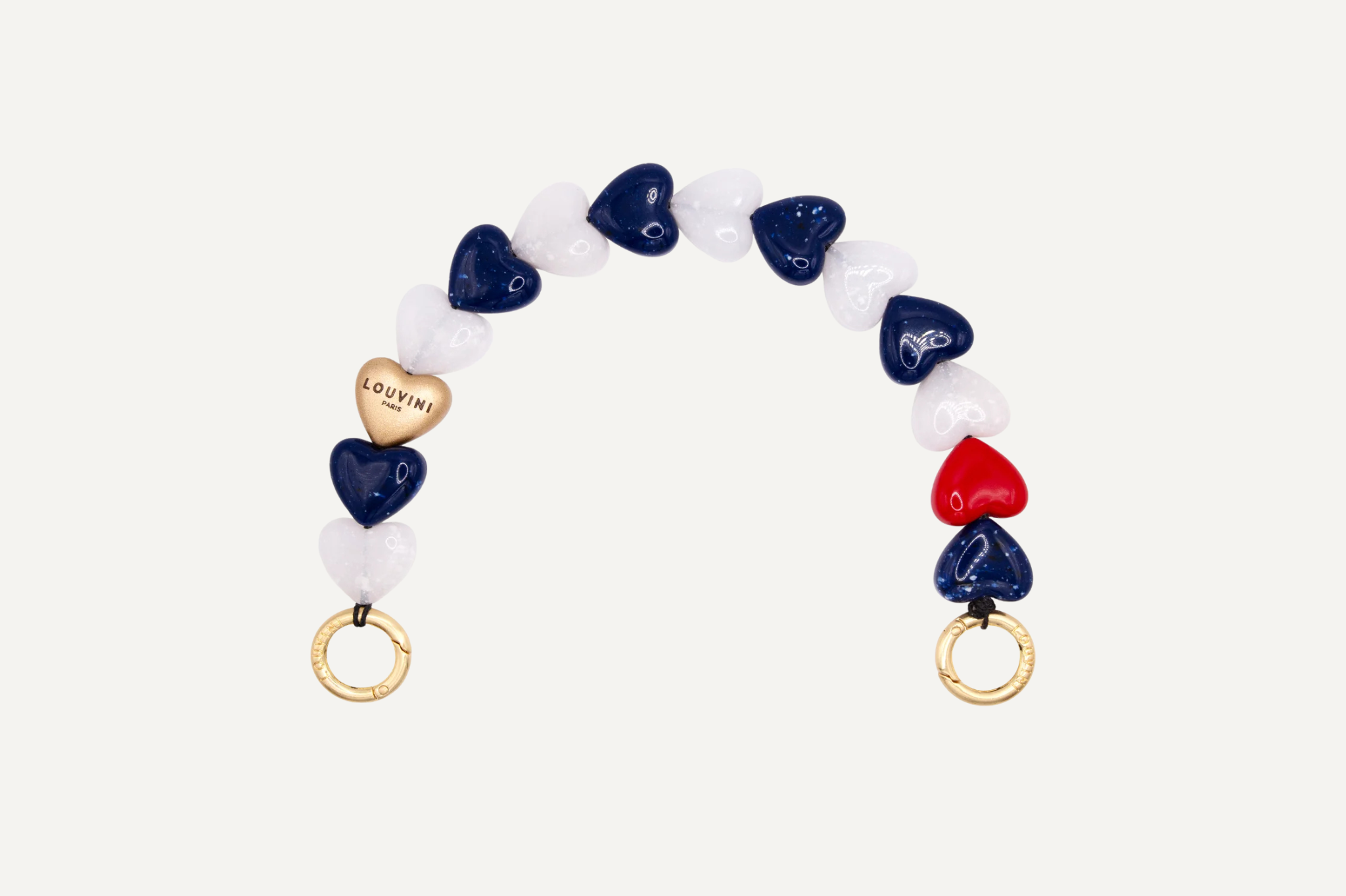 予約販売（3月上旬入荷予定）ハンドストラップ PETIT CUORE NAVY-WHITE