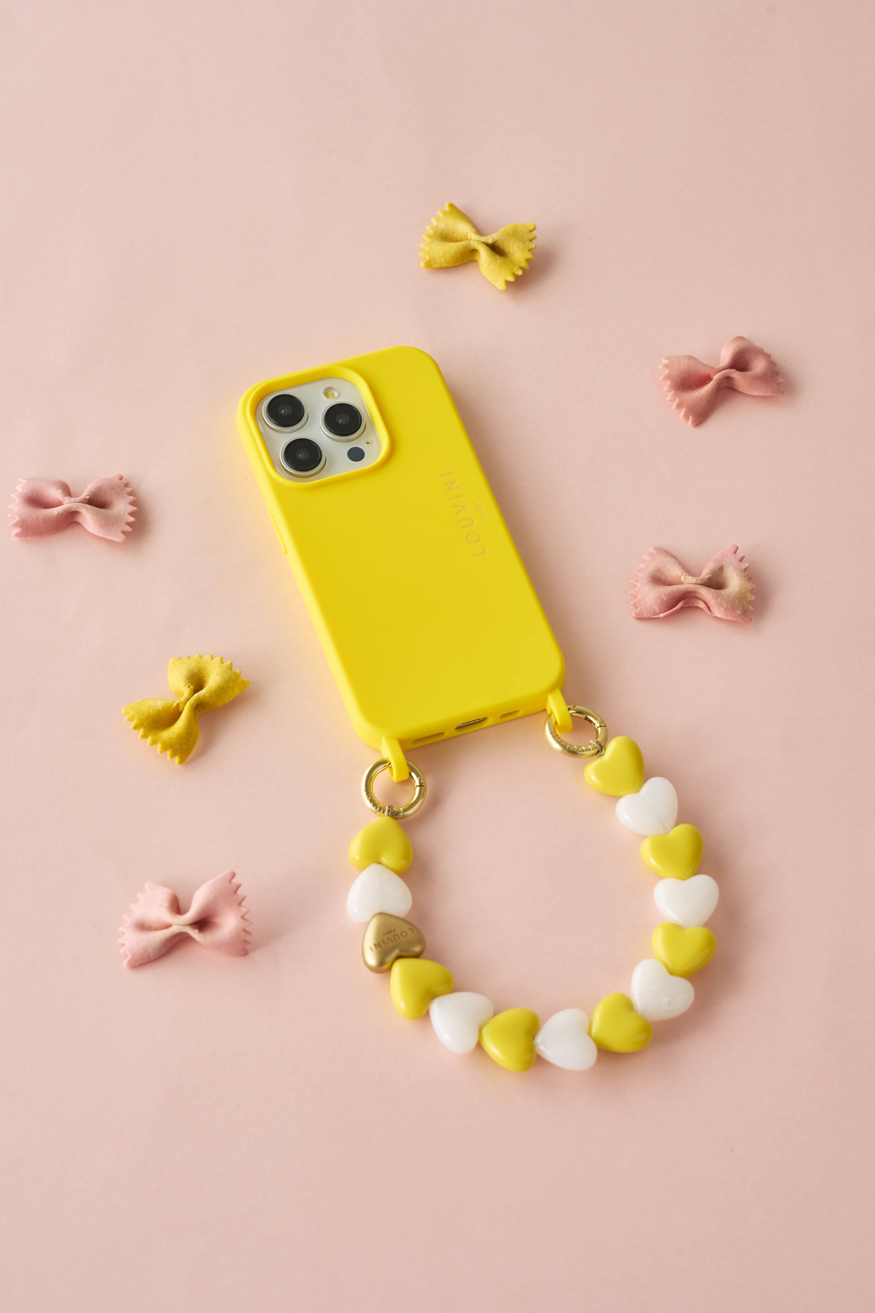 ハンドストラップ PETIT CUORE YELLOW-WHITE – R deco interiors