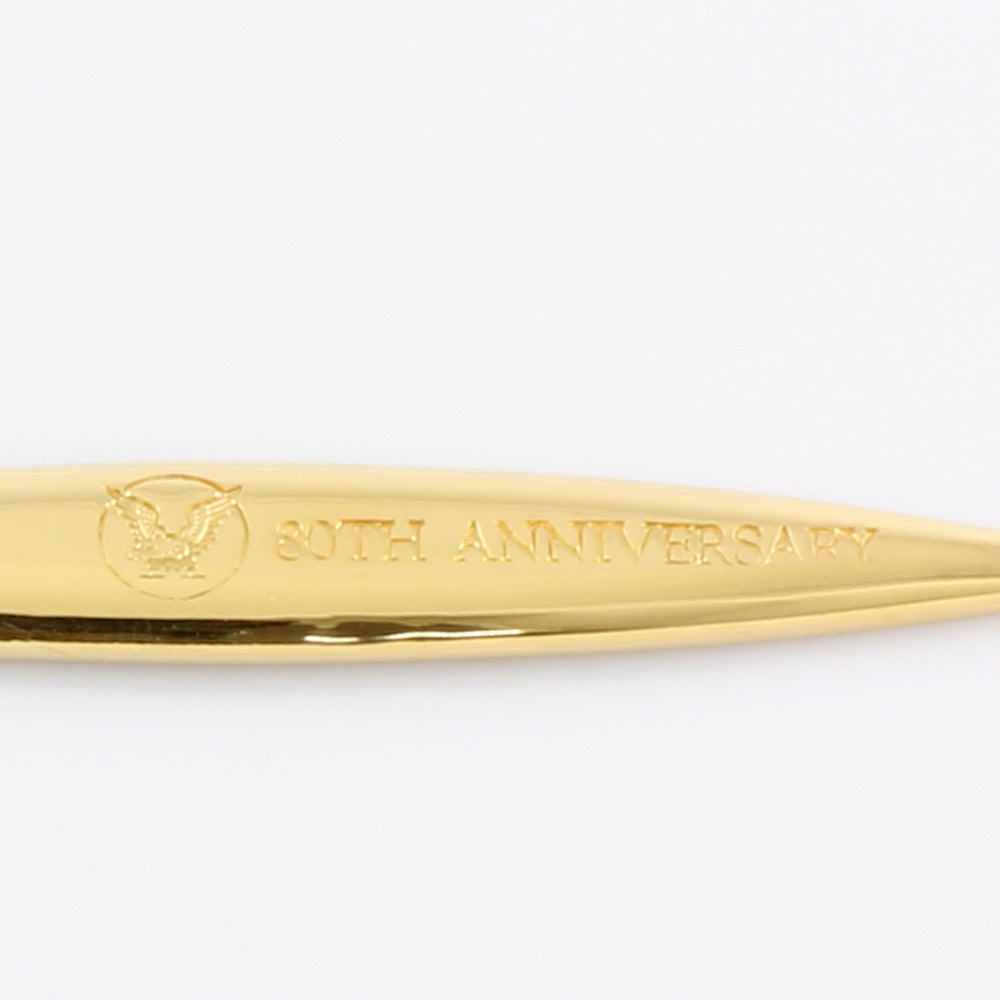 中古】 K18 金工芸品 耳かき お祝い 80TH ANNIVERSARY 鷲のマーク 18金