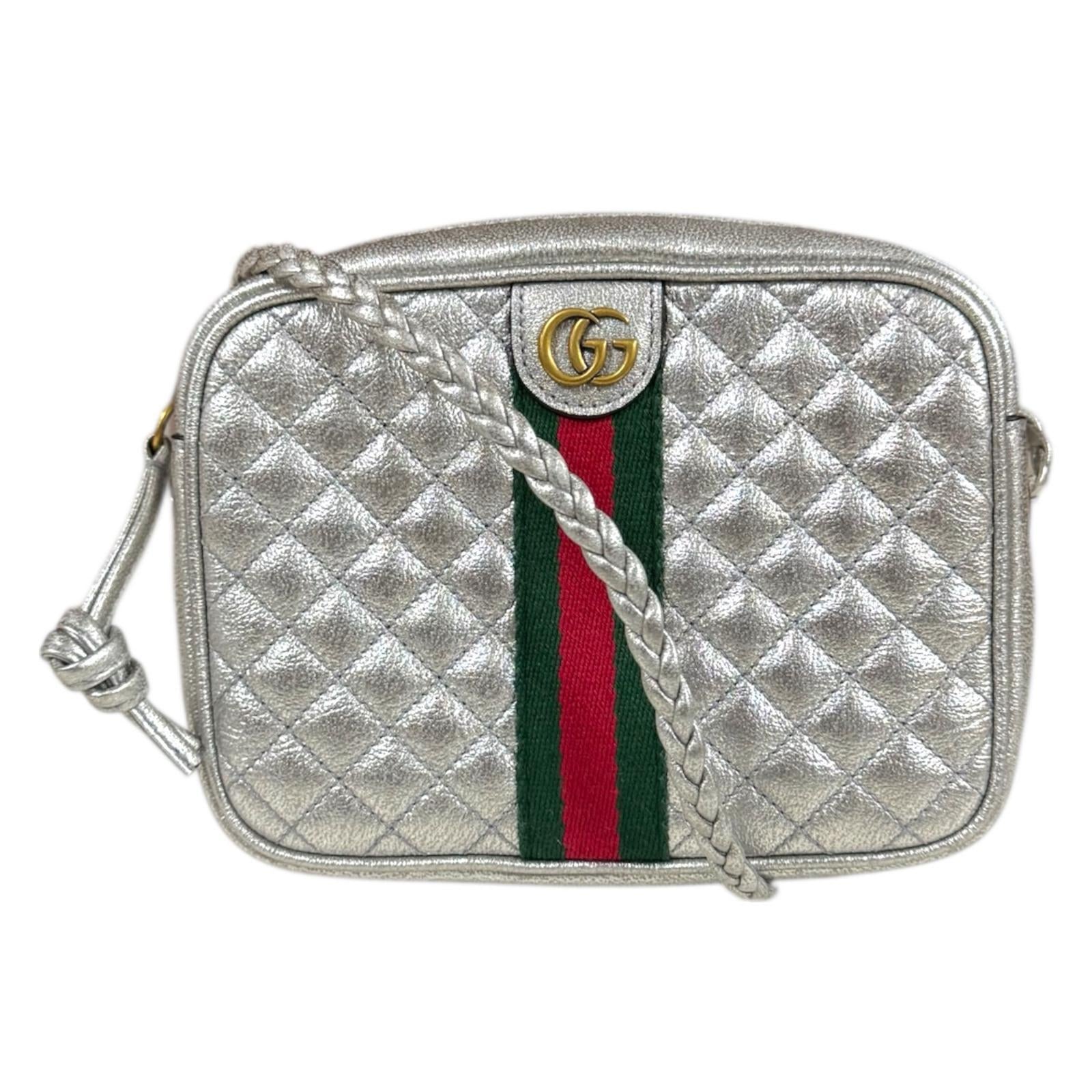 GUCCI グッチ キルティング ミニショルダーバッグ GG マーモント