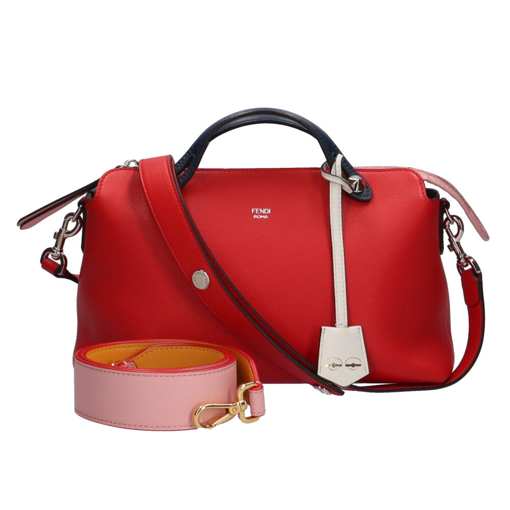 フェンディ FENDI バイザウェイ ショルダーバッグ レザー レッド
