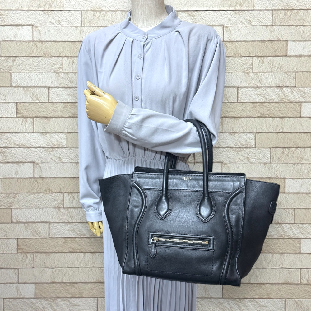 CELINE セリーヌ ラゲージ ミニショッパー ハンドバッグ レザー