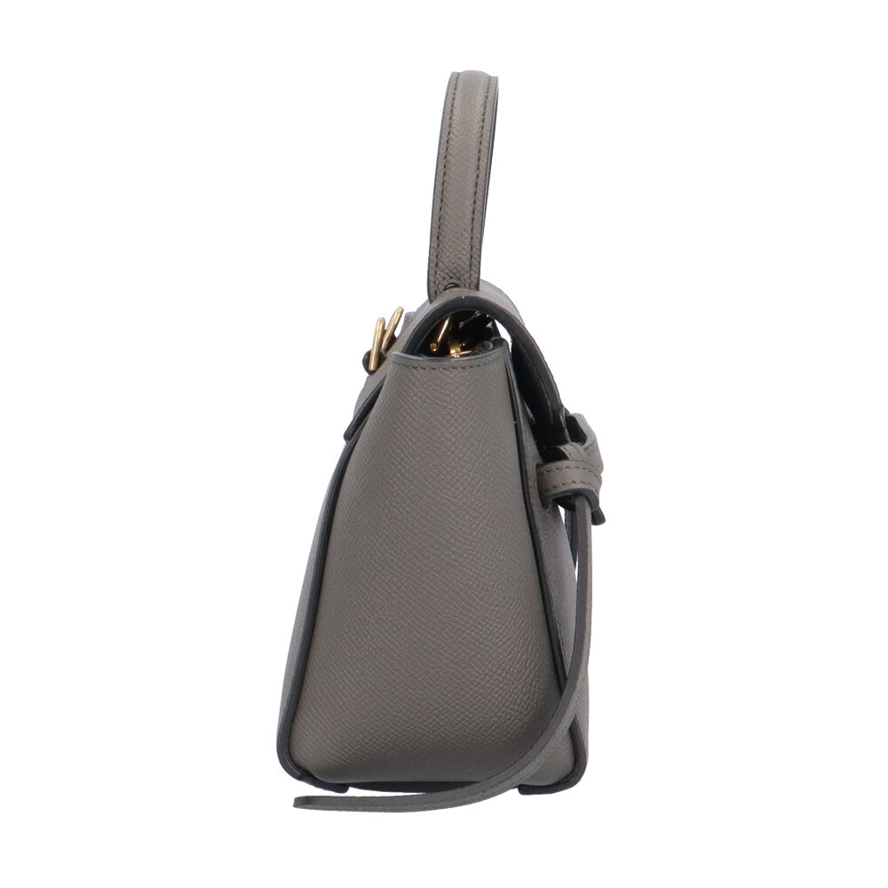 CELINE セリーヌ ピコベルトバッグ ショルダーバッグ レザー グレー