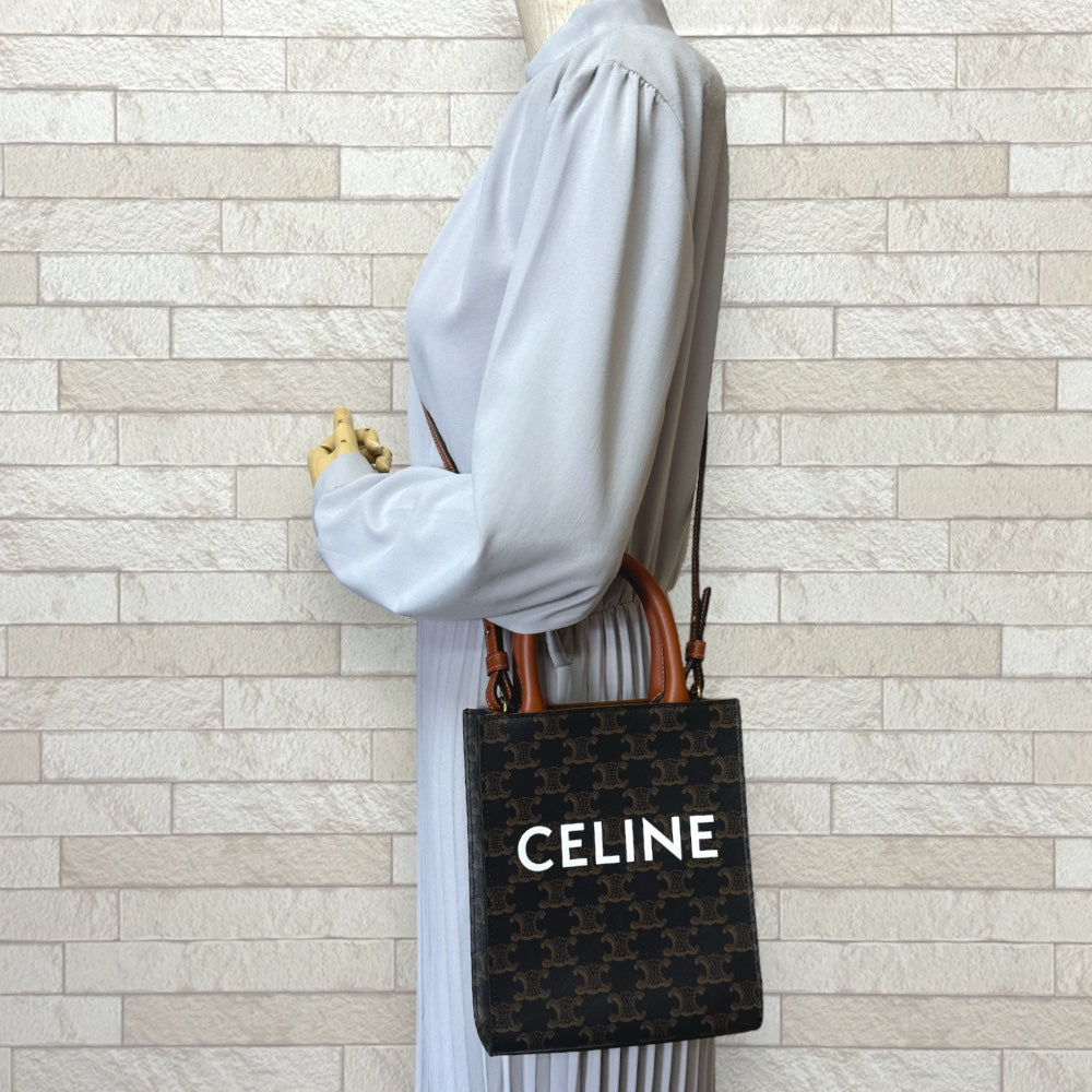 CELINE セリーヌ ミニバーティカルカバ トリオンフ ショルダーバッグ