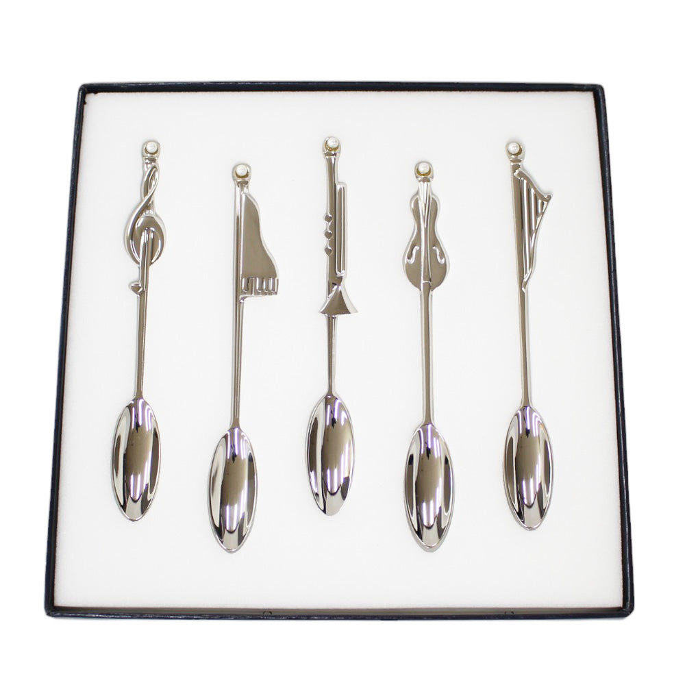 MIKIMOTO 半貴石付きスプーン 5本セット MIKIMOTO ミキモト 半貴石