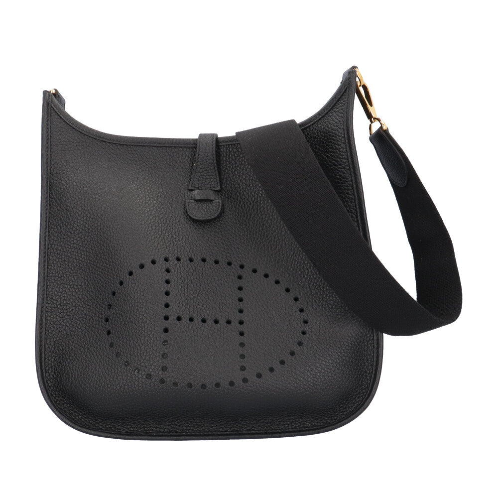 HERMES エルメス エブリンIII PM ショルダーバッグ レザー ブラック