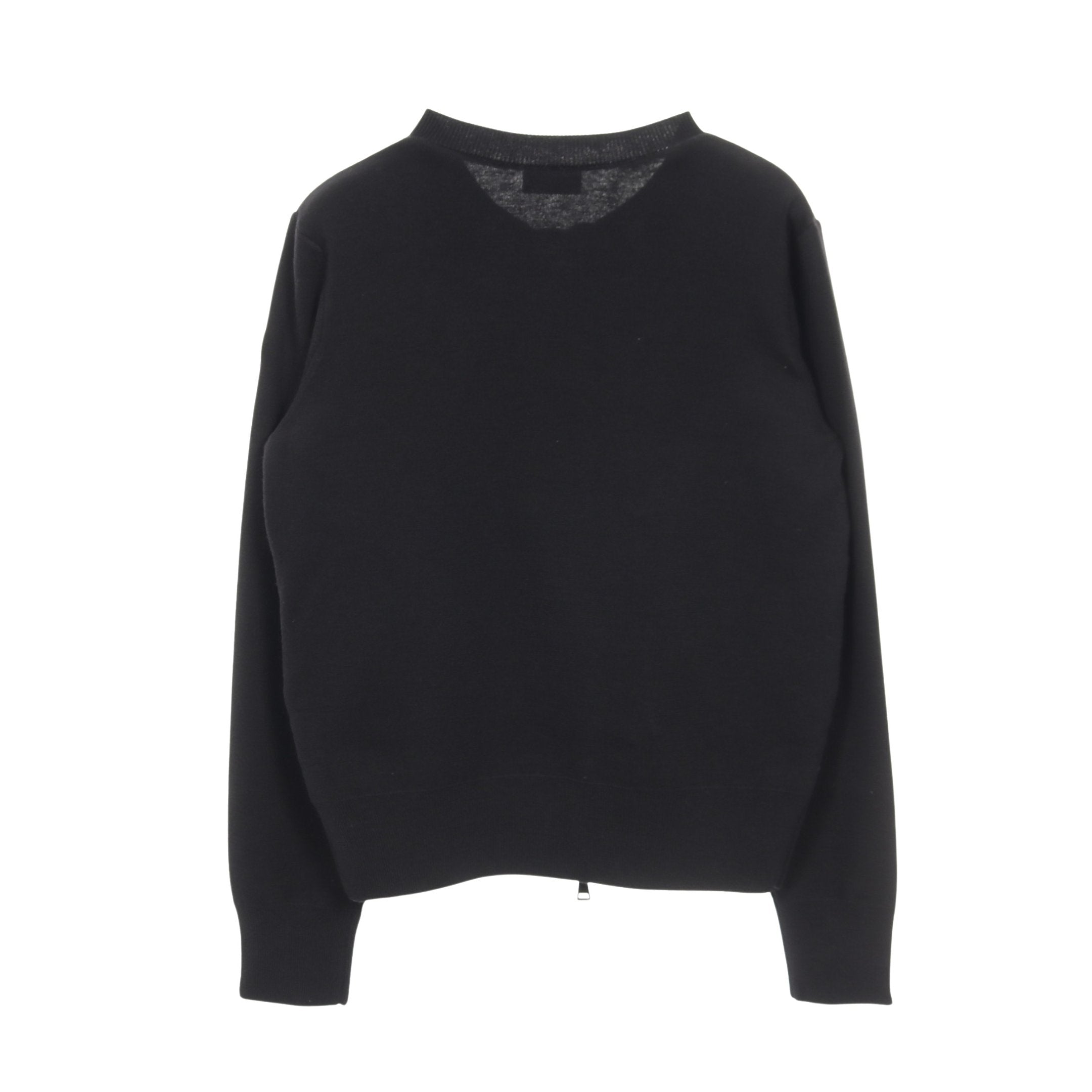 カーディガン ダウンジャケット ナイロン ウール ブラック 切替