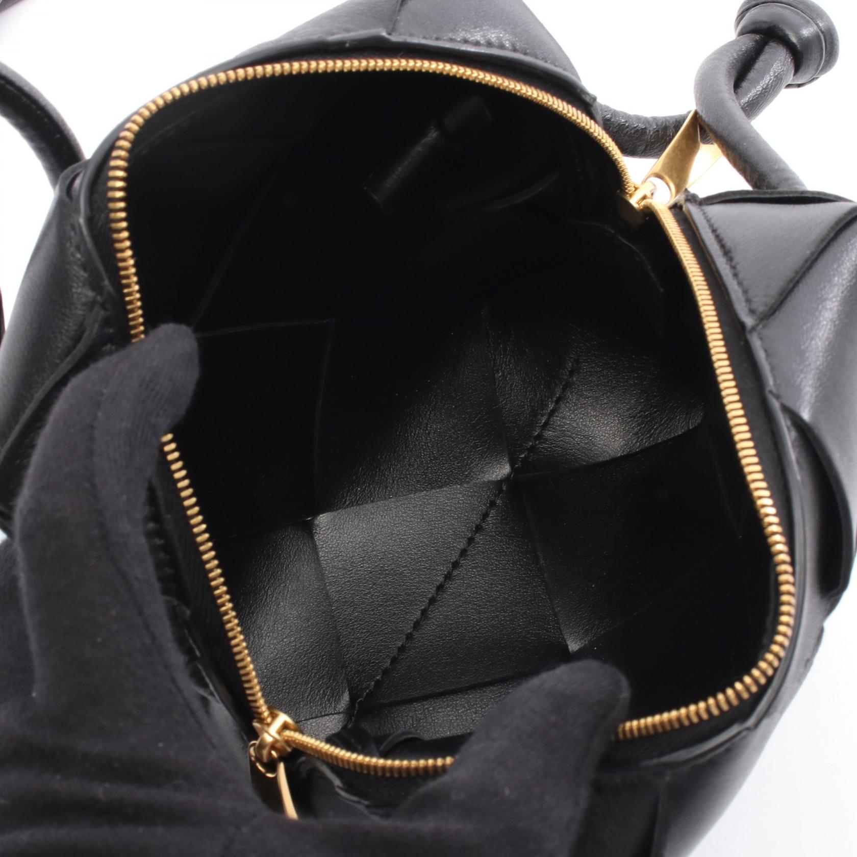 ミニ カセット カメラバッグ ショルダーバッグ レザー ブラック