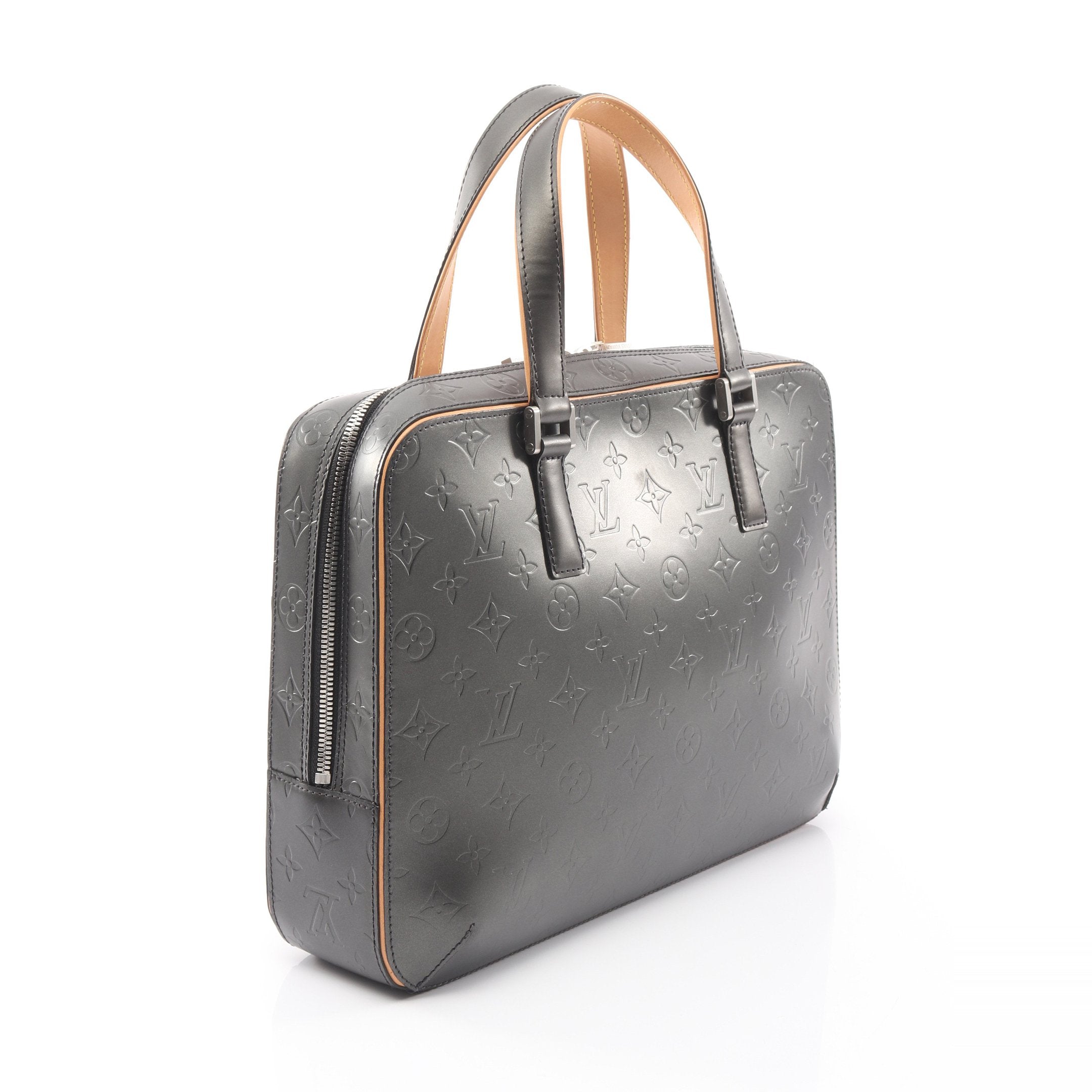 マルデン モノグラムマット ノワール ハンドバッグ レザー ブラック