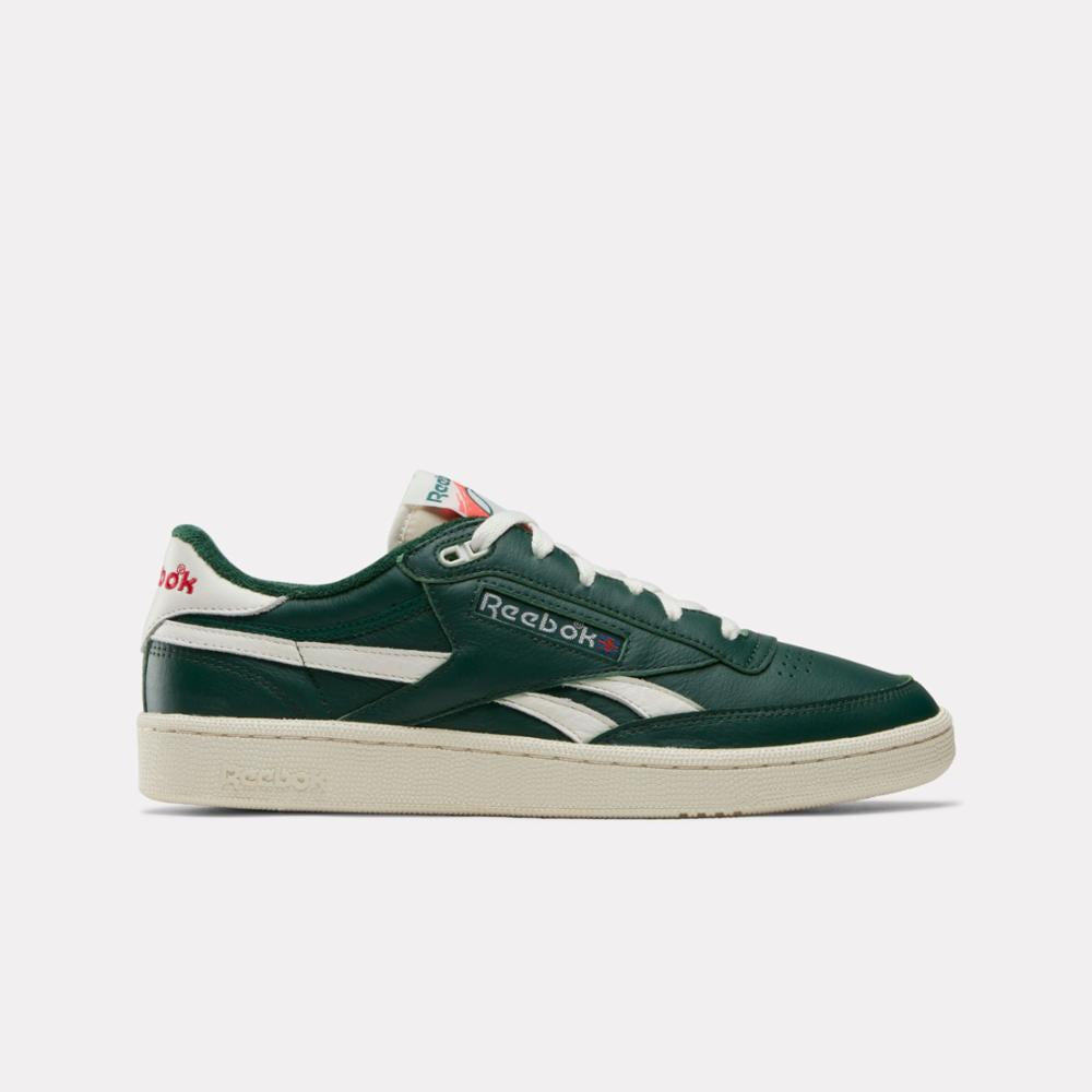 Reebok Footwear Men Club C Revenge Vintage Shoes DARKGREEN/CHALK