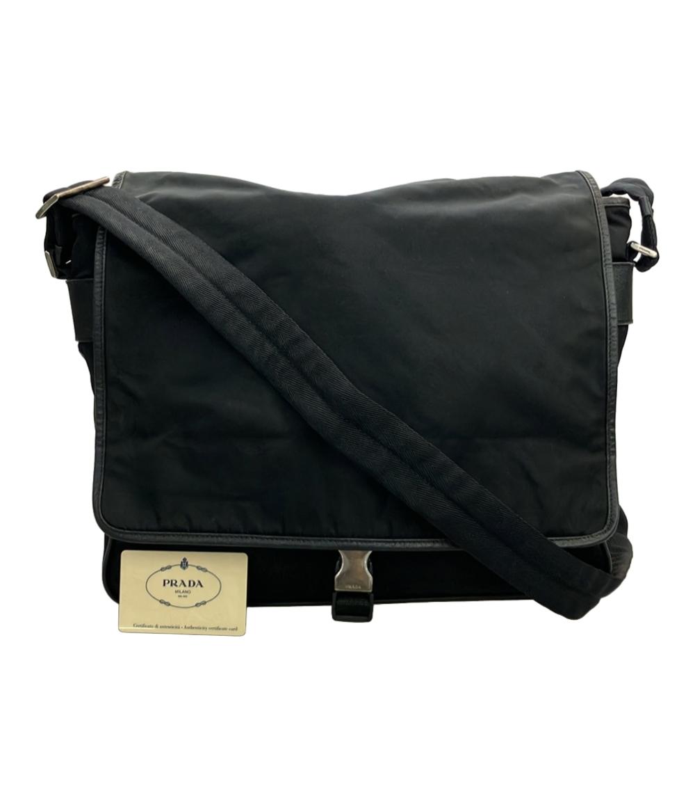 PRADA ショルダーバッグ 斜め掛け ナイロン レザー V158X メンズ