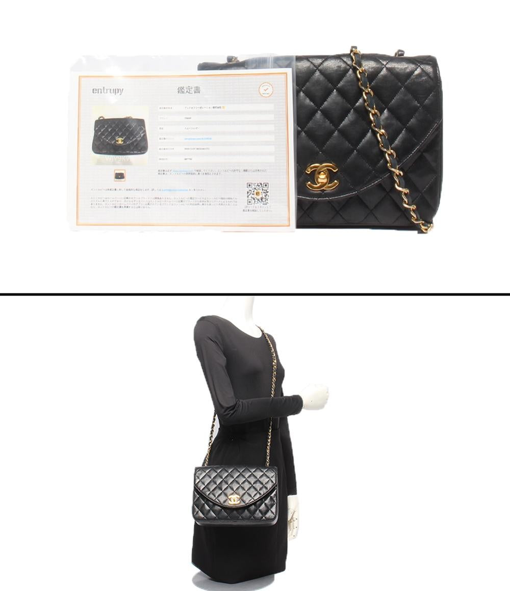CHANEL チェーンショルダーバッグ シングルチェーン ラムスキン