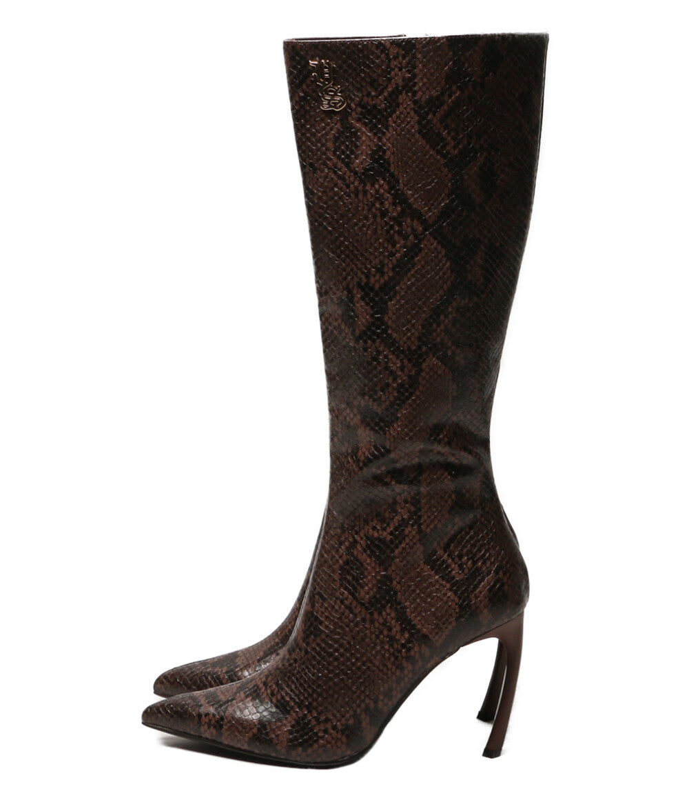 YELLO イエロー パイソンロングブーツ レディース SIZE S – Rehello by