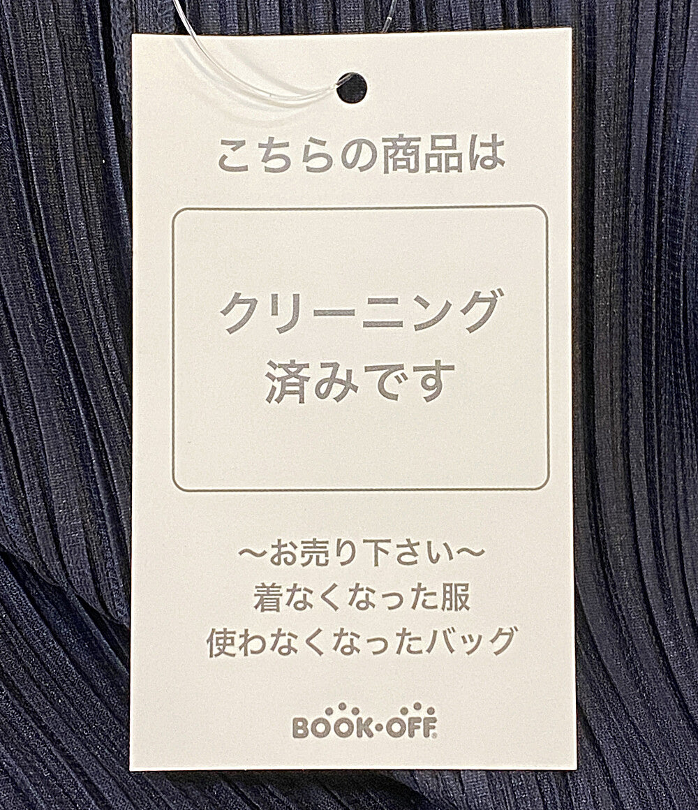 美品 PLEATS PLEASE カーディガン ネイビー系 PP04-J0607 レディース