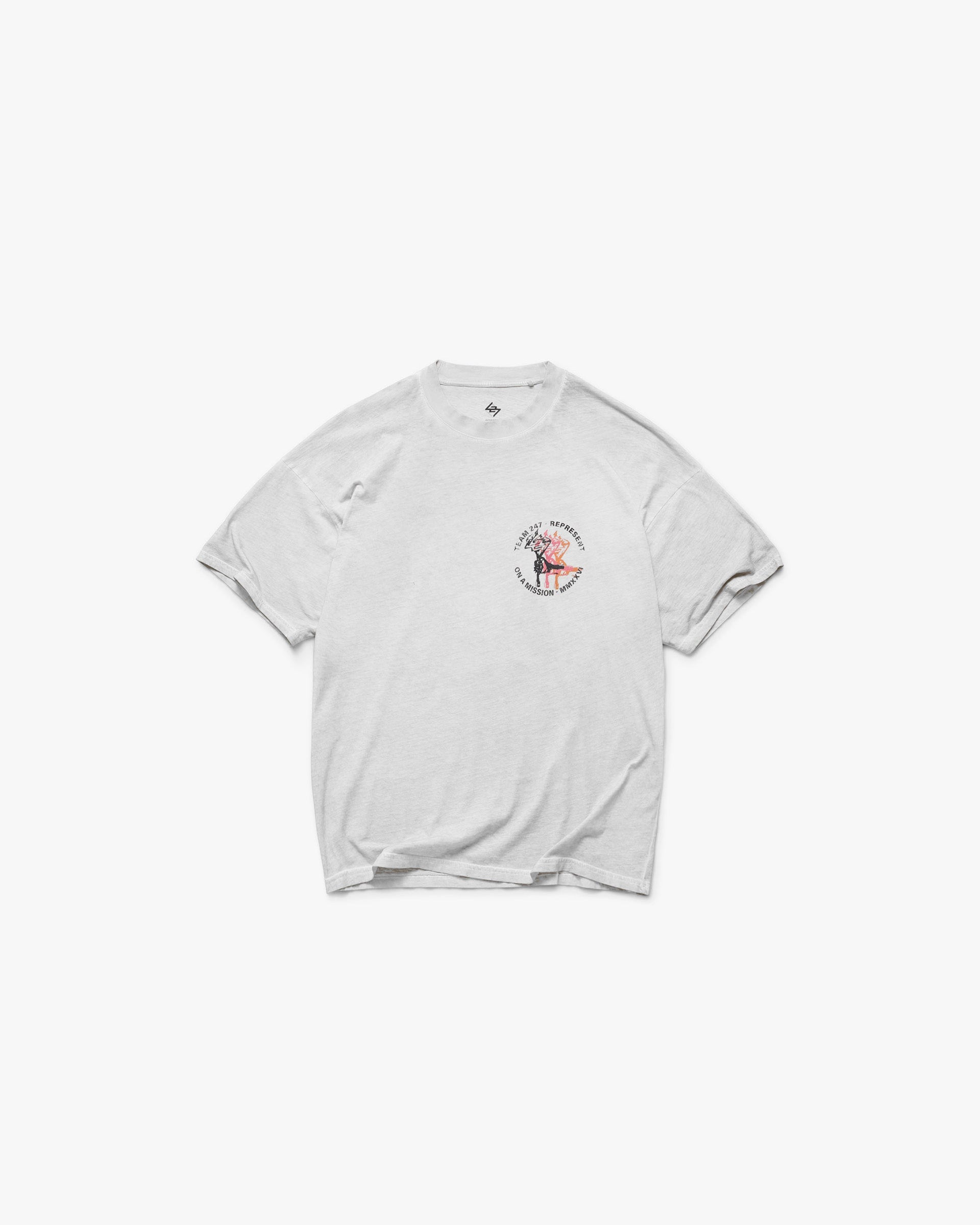 Bleach White 247 Torch Crop Tee | 247 SS26 T-Shirts | REPRESENT