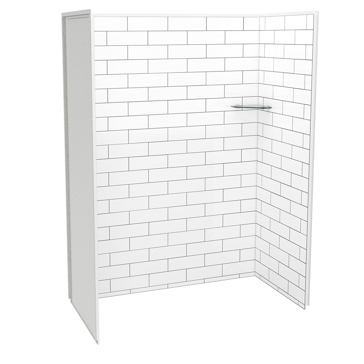Utile 6036 Composite Direct-to-Stud Three-Piece Alcove Shower Wall