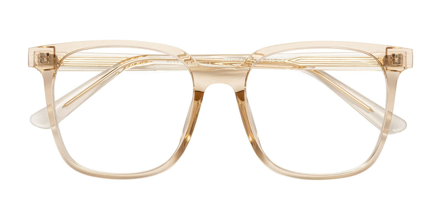 Champagne Oversized TR90 Square Eyeglasses - Jasmine