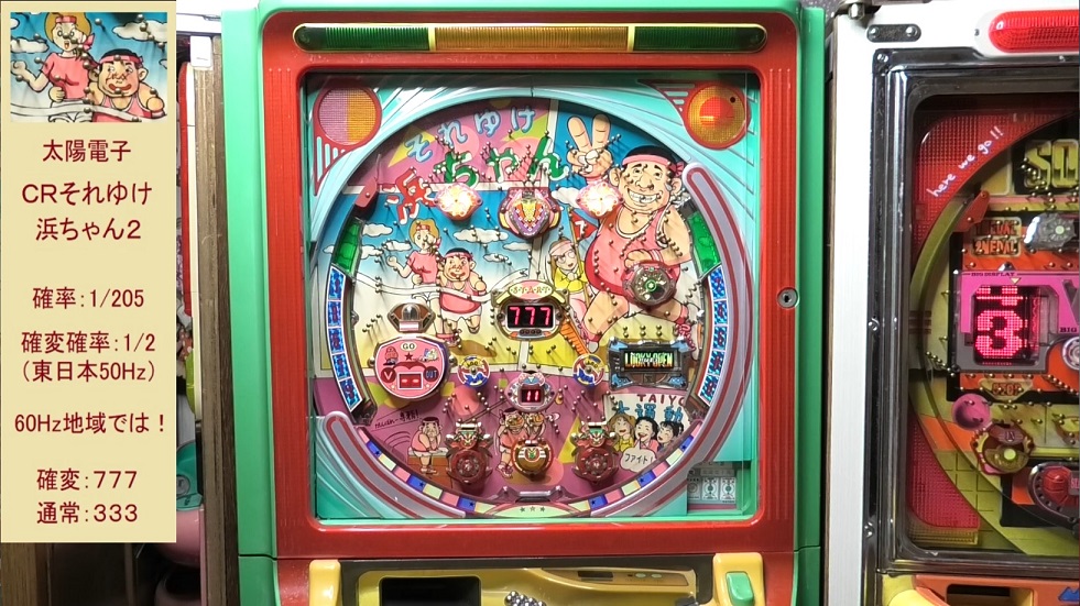 CRそれゆけ浜ちゃん2】太陽電子の権利物（レトロパチンコ）