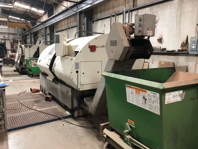 Okuma Crown L1420 CNC Lathe, 2000 - Chip Conveyer Included