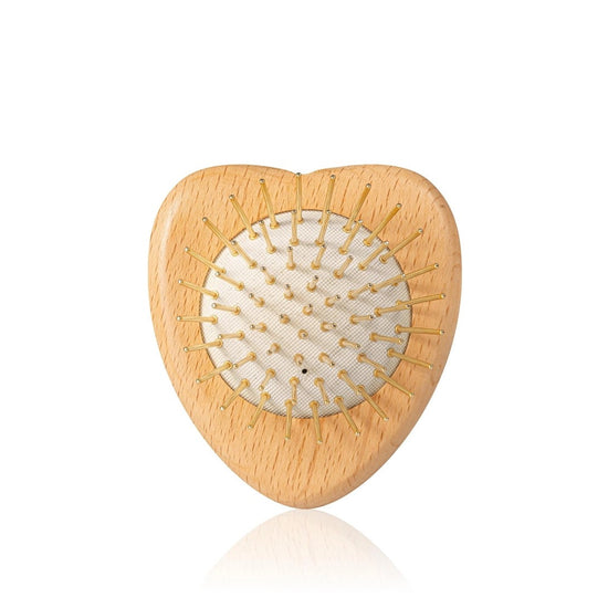 Gua Sha Hair & Scalp Brush Love Heart Wooden Edition | SNOW FOX