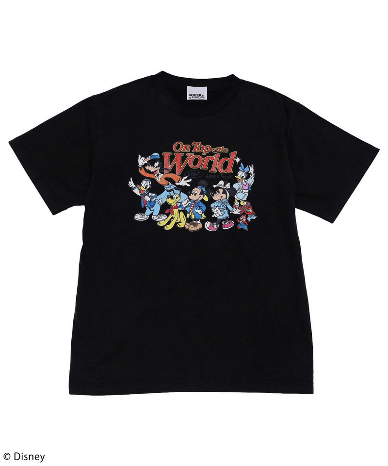 Disney/ディズニー/ミッキー&フレンズ】ヴィンテージ風ピグメントT
