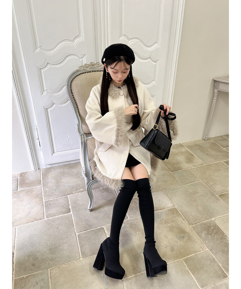 ノーカラーフレアスリーブコート｜MIIA ミーア 商品詳細｜ファッション